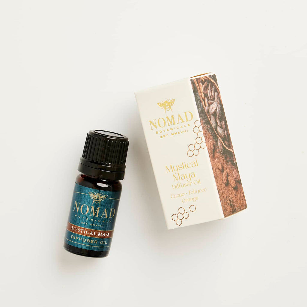 Mystical Maya Essential Oil 5mL with Custom White and Gold Product Box