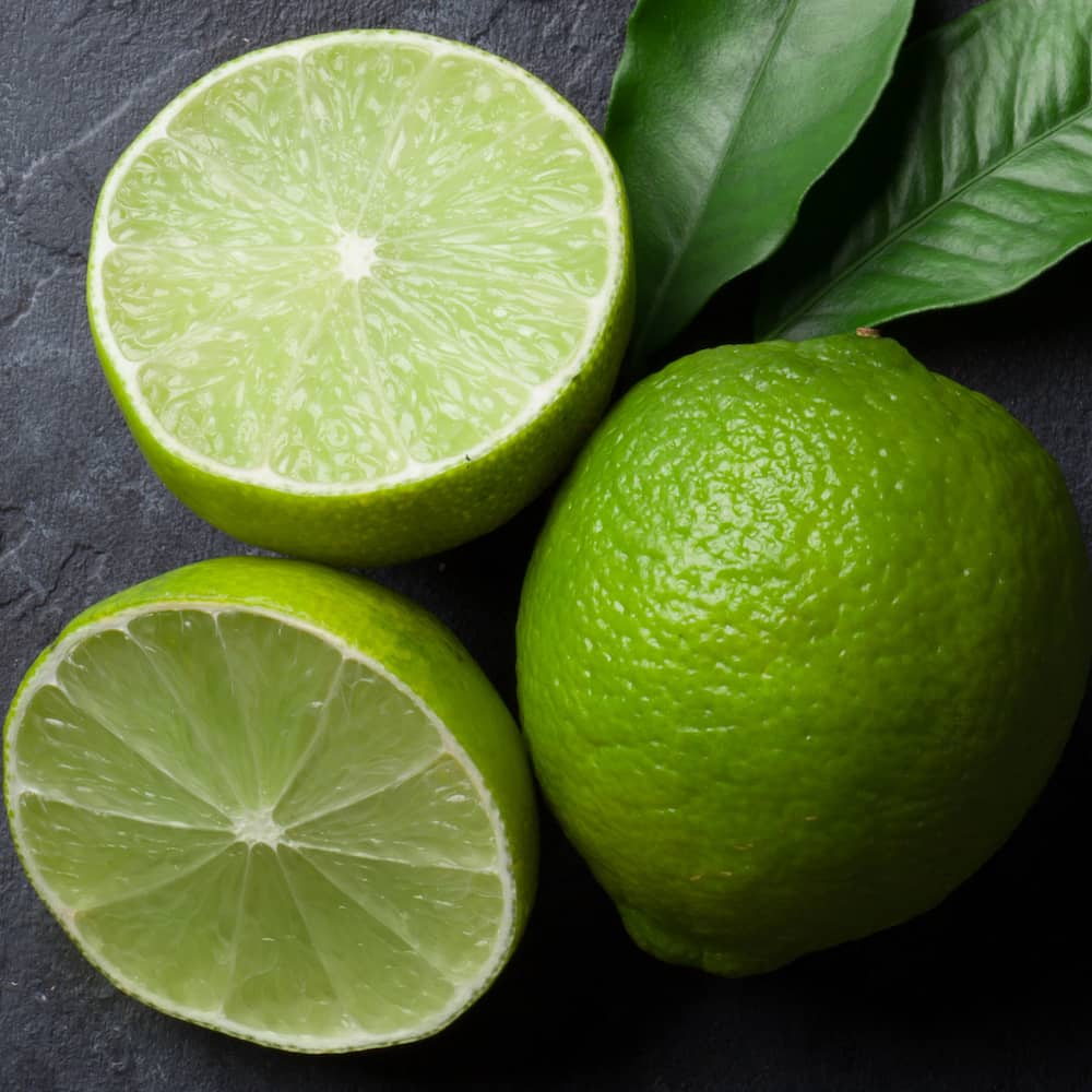 Fresh lime green citrus essential oil